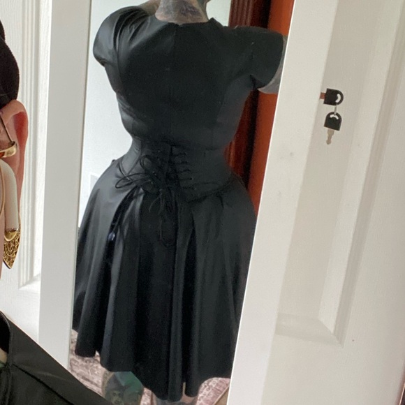 Artifice Clothinf PVC matte black dress. Medium/large. Comes with corset belt! - Picture 6 of 15